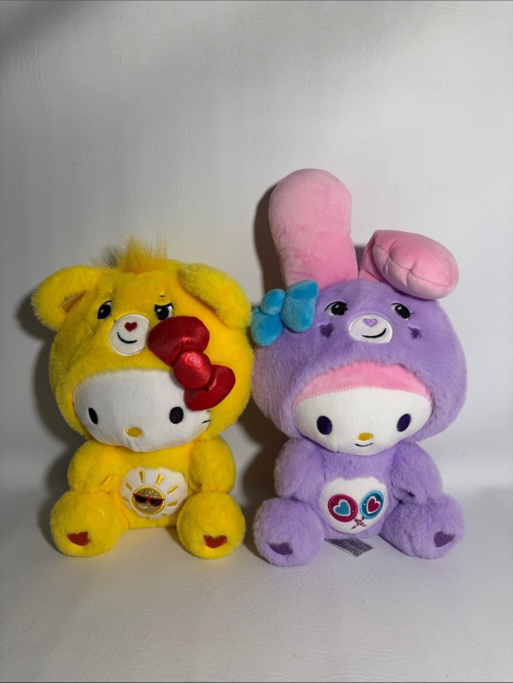 Care Bears x Hello Kitty Plush Set of 2 Hello Kitty as Funshine Bear & My Melody
